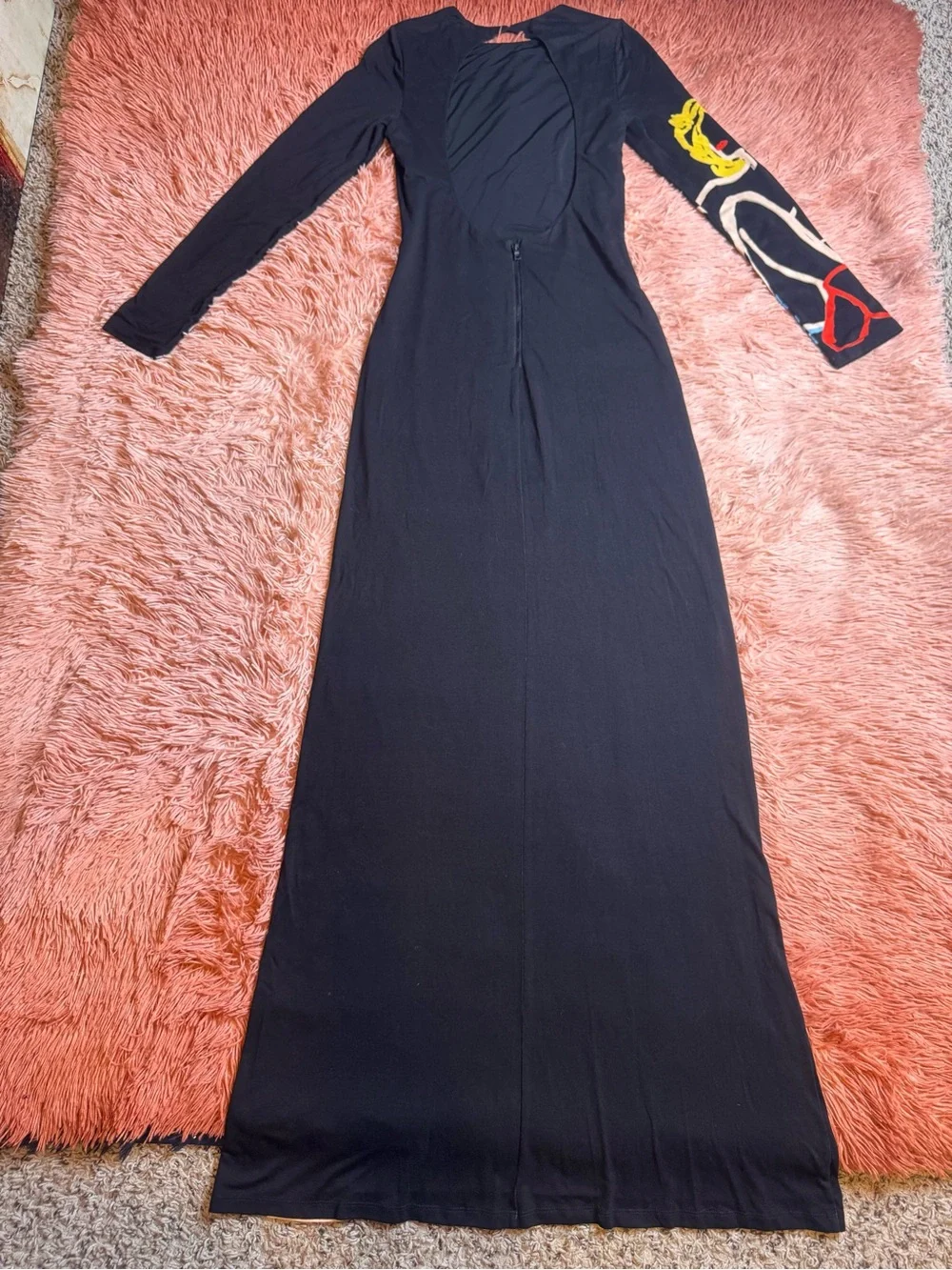 NWOT Alice + Olivia Tom Wesselmann Delora Open Back Maxi Dress. Size 6 - Picture 11 of 13